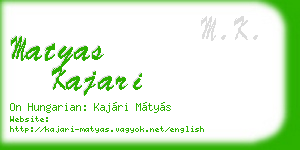 matyas kajari business card